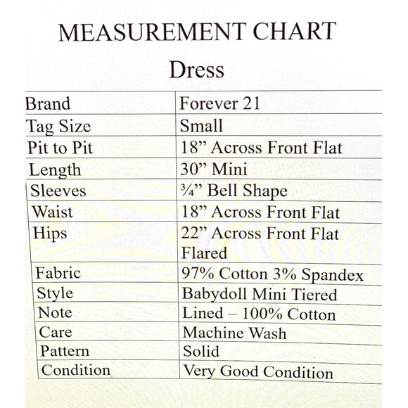 Forever 21 Mini Dress S Open Tie-Back 3/4 Bell Sleeves Babydoll Tiered Boho - Picture 3 of 8